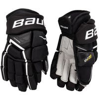 Bauer Supreme Ultrasonic Senior Hockey Gloves in Black/White Size 14in