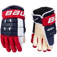 Bauer Pro Series Senior Hockey Gloves in Navy/Red/White Size 14in