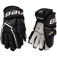 Bauer Supreme Ultrasonic Intermediate Hockey Gloves in Black/White Size 13in