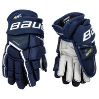 Bauer Supreme Ultrasonic Intermediate Hockey Gloves in Navy Size 12in