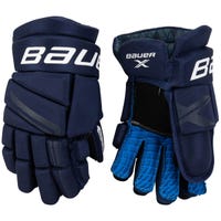 "Bauer X Intermediate Hockey Gloves in Navy Size 12in"
