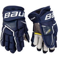 Bauer Supreme Ultrasonic Junior Hockey Gloves in Navy Size 10in