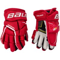 Bauer Supreme 3S Pro Junior Hockey Gloves in Red Size 11in