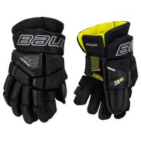 Bauer Supreme 3S Junior Hockey Gloves in Black Size 11in