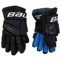 "Bauer X Junior Hockey Gloves in Black/White Size 10in"