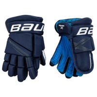 "Bauer X Youth Hockey Gloves in Navy Size 8in"