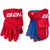 "Bauer X Youth Hockey Gloves in Red Size 8in"