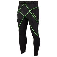 Bauer Core 1.0 Senior Compression Jock Pants w/Cup in Black/Green Size Small