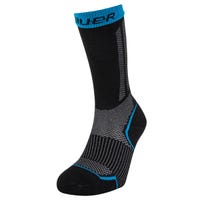 "Bauer Performance Tall Skate Sock in Black Size Large"