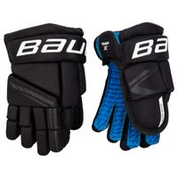 Bauer X Youth Hockey Gloves in Black/White Size 9in