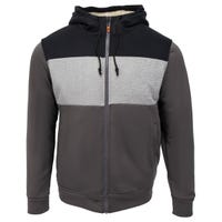 Bauer FLC Sherpa Full Zip Senior Hoodie in Black/Grey Size Small