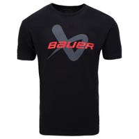 "Bauer Lockup Senior Short Sleeve T-Shirt in Black Size Medium"