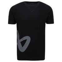 "Bauer Side Icon Senior Short Sleeve T-Shirt in Black Size Medium"