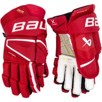 Bauer Vapor Hyperlite Senior Hockey Gloves in Red Size 15in