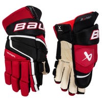 Bauer Vapor 3X Pro Senior Hockey Gloves in Black/Red Size 15in