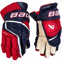 Bauer Vapor 3X Pro Senior Hockey Gloves in Navy/Red/White Size 14in