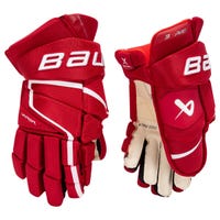 Bauer Vapor 3X Pro Senior Hockey Gloves in Red Size 15in