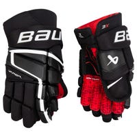 Bauer Vapor 3X Intermediate Hockey Gloves in Black/White Size 13in