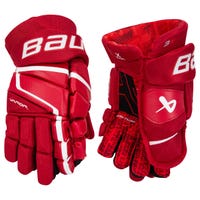 Bauer Vapor 3X Intermediate Hockey Gloves in Red Size 12in
