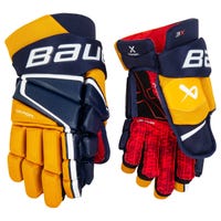 Bauer Vapor 3X Senior Hockey Gloves in Navy/Gold Size 15in
