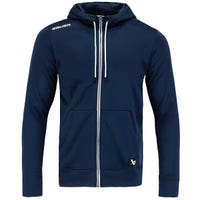 "Bauer Team Fleece Full Zip Adult Sweatshirt in Navy Size Medium"