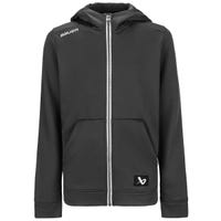 "Bauer Team Fleece Full Zip Youth Sweatshirt in Grey Size Large"