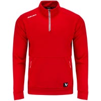 "Bauer Team Fleece Half Zip Adult Sweatshirt in Red Size XX-Large"