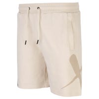 Bauer French Terry Knit Senior Shorts in Off White Size X-Large