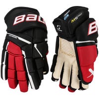 "Bauer Supreme M5 Pro Senior Hockey Gloves in Black/Red Size 14in"