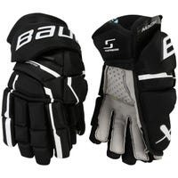 "Bauer Supreme Mach Intermediate Hockey Gloves in Black/White Size 12in"