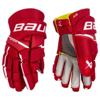 Bauer Supreme M3 Senior Hockey Gloves in Red Size 15in
