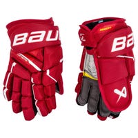 "Bauer Supreme Mach Junior Hockey Gloves in Red Size 10in"