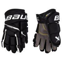 "Bauer Supreme M5 Pro Junior Hockey Gloves in Black/White Size 10in"