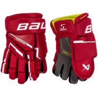 "Bauer Supreme Mach Youth Hockey Gloves in Red Size 8in"