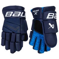 Bauer X Intermediate Hockey Gloves - 2024 Model in Navy Size 13in