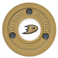 Green Biscuit Anaheim Ducks Training Puck in Gold