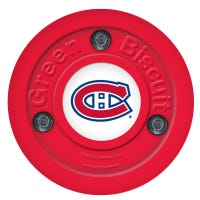 Green Biscuit Montreal Canadiens Training Puck in Red
