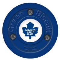 Green Biscuit Toronto Maple Leafs Training Puck in Blue