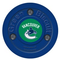 Green Biscuit Vancouver Canucks Training Puck in Blue
