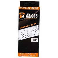 "Elite PRO-X7 Wide Moulded Tip Laces in White/Black"