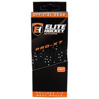 "Elite PRO-X7 Wide Moulded Tip Laces in Black/White"