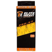 "Elite PRO-X7 Wide Moulded Tip Laces in Yellow/Black"