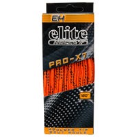 "Elite PRO-X7 Wide Moulded Tip Laces in Orange/Black"