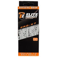 Elite PRO-X7 Wide Moulded Tip Laces in Silver/Black