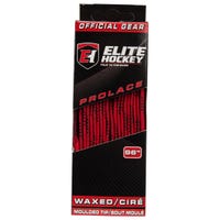 Elite WAXED Molded Tip Laces in Red/Black