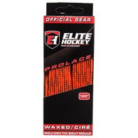 Elite WAXED Molded Tip Laces in Orange/Black