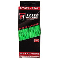 Elite WAXED Molded Tip Laces in Green/Black