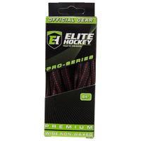 "Elite Pro-Series Premium Wide NON-WAXED Molded Tip Laces in Black/Red"