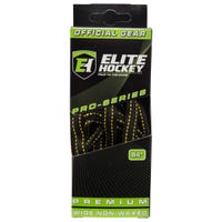 "Elite Pro-Series Premium Wide NON-WAXED Molded Tip Laces in Black/Yellow"