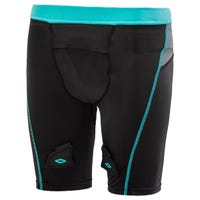 Shock Doctor Compression Women's Jill Shorts w/Cup in Black/Blue Size Large